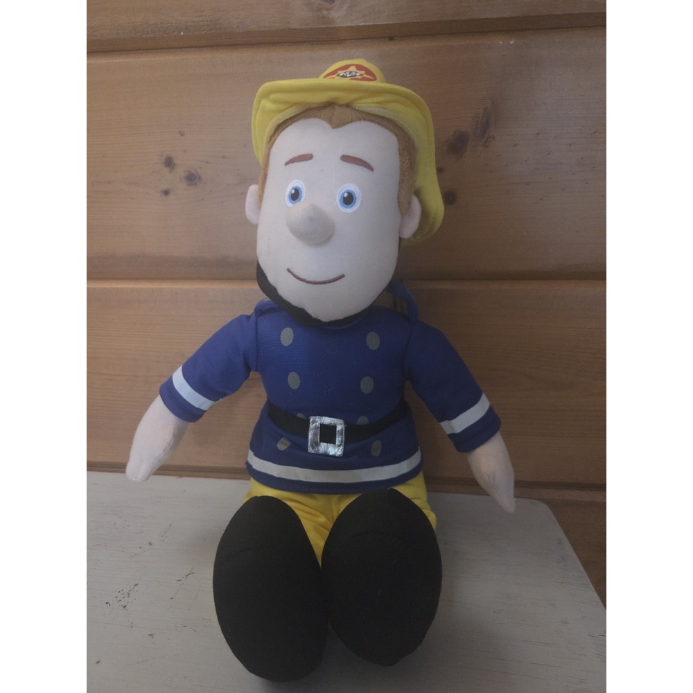 Fireman Sam Plush Toy Firefighter Soft Stuffed Doll 16" Figure F42